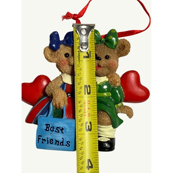 Best Friends Bear Christmas Ornament With Red String - Picture 5 of 10